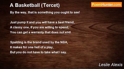 Leslie Alexis - A Basketball (Tercet)