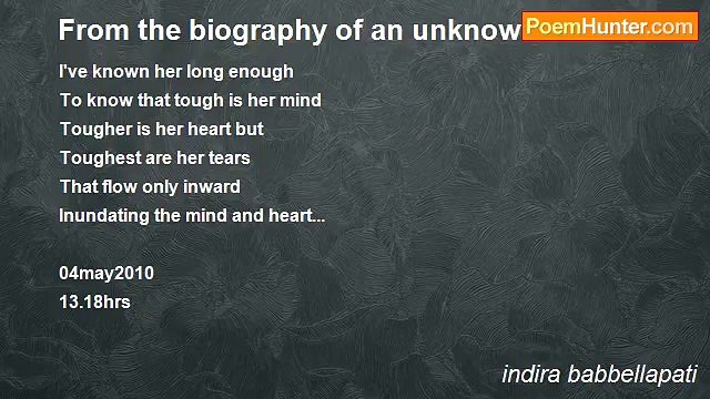 indira babbellapati - From the biography of an unknown woman: XI