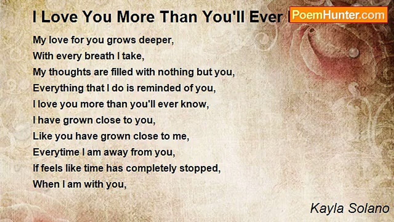Kayla Solano - I Love You More Than You'll Ever...