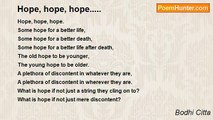 Bodhi Citta - Hope, hope, hope.....