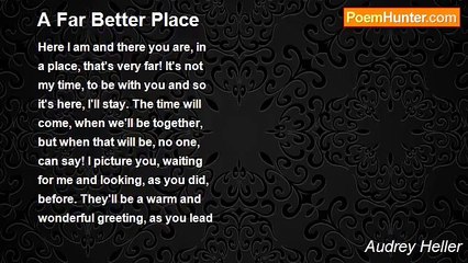 Audrey Heller - A Far Better Place