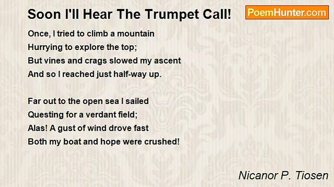 Nicanor P. Tiosen - Soon I'll Hear The Trumpet Call!