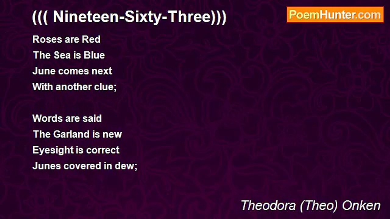 Theodora (Theo) Onken - ((( Nineteen-Sixty-Three)))