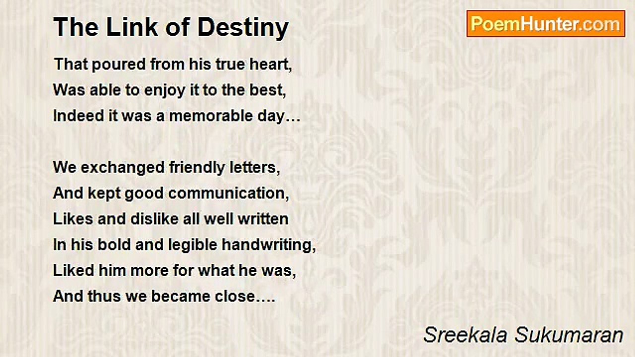 Sreekala Sukumaran - The Link of Destiny