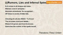 Theodora (Theo) Onken - (((Rumors, Lies and Infernal Spies)))