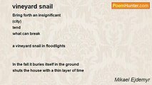 Mikael Ejdemyr - vineyard snail (a bartender's good-night, part 13)