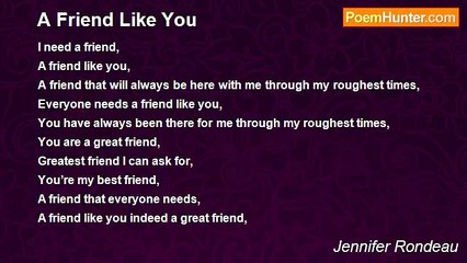 Jennifer Rondeau - A Friend Like You