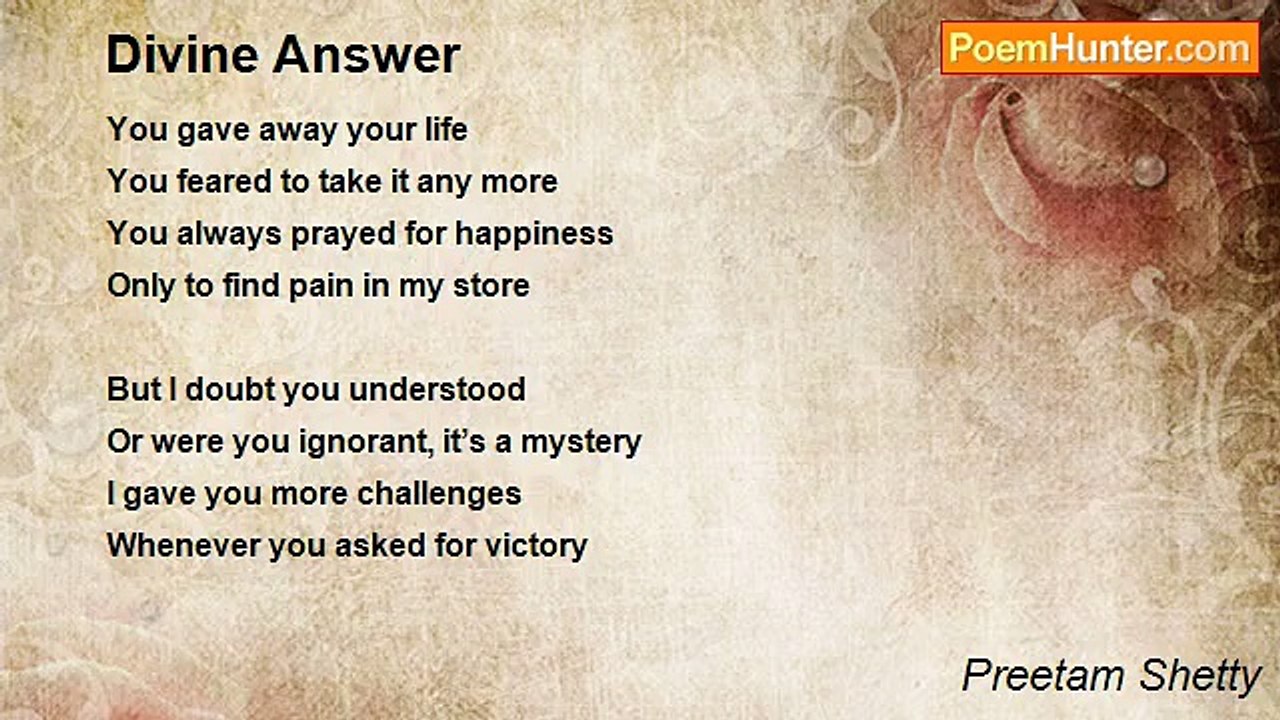 Preetam Shetty - Divine Answer