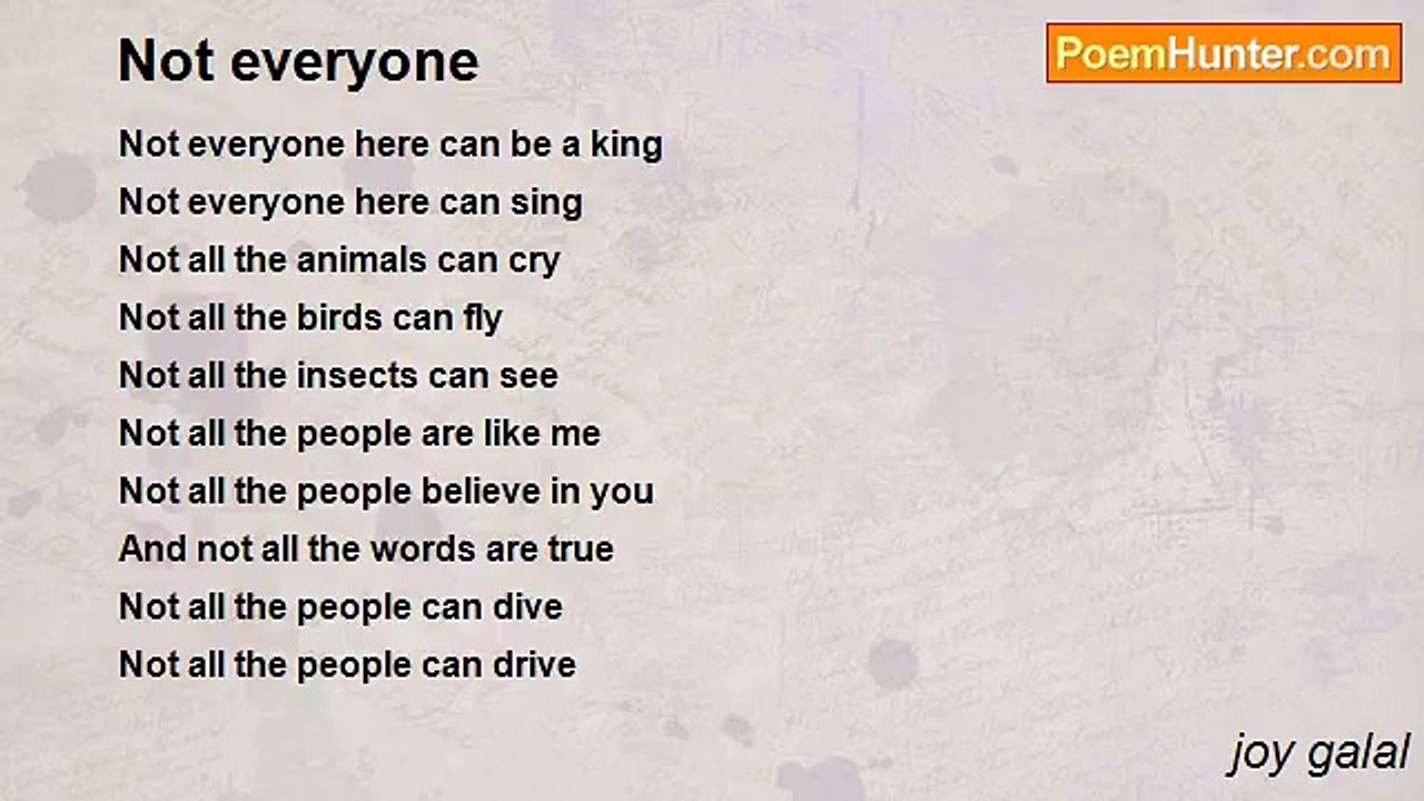 joy galal - Not everyone