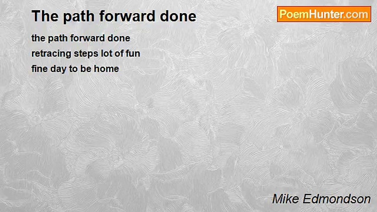 Mike Edmondson - The path forward done