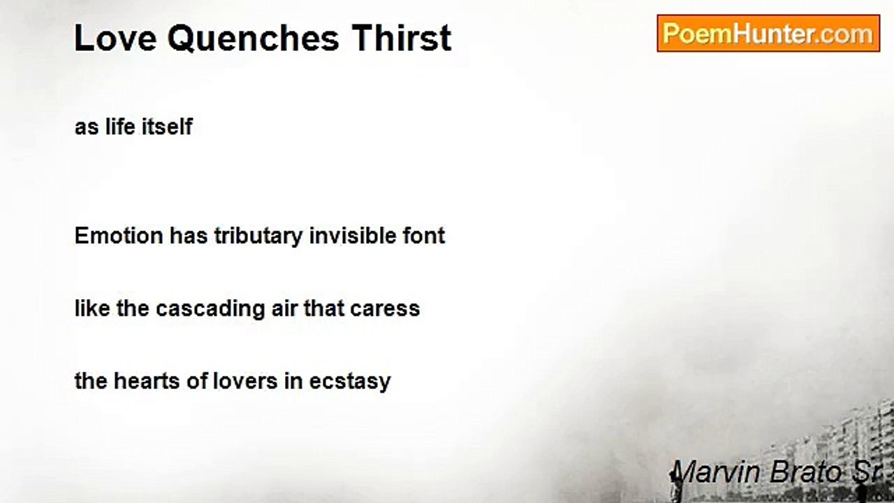 Marvin Brato Sr - Love Quenches Thirst