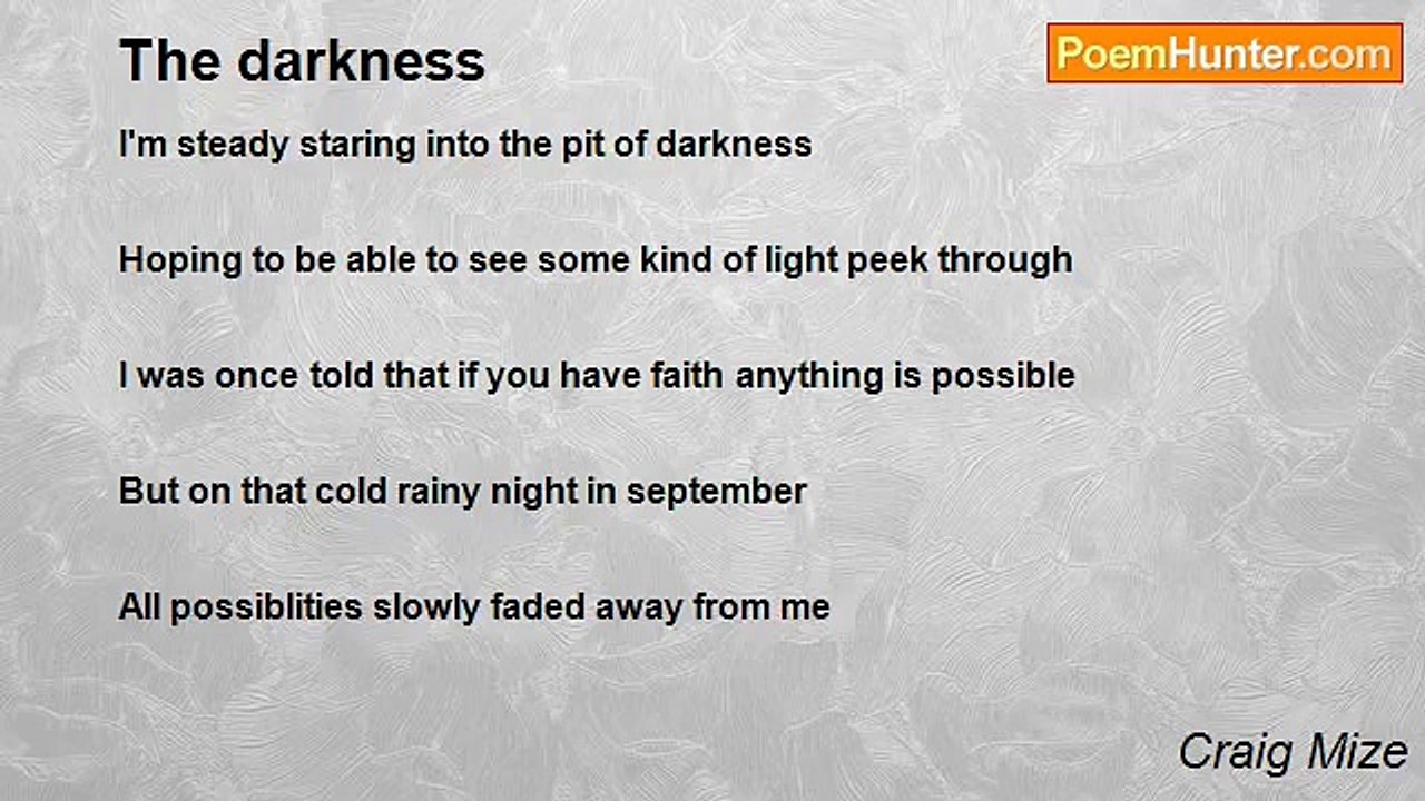 Craig Mize - The darkness