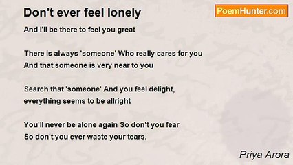 Priya Arora - Don't ever feel lonely