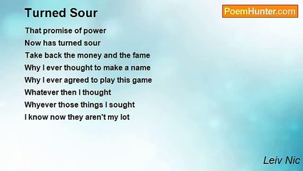 Leiv Nic - Turned Sour