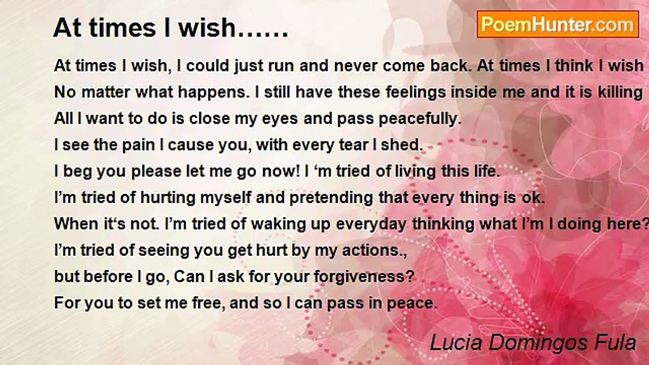 Lucia Domingos Fula - At times I wish……