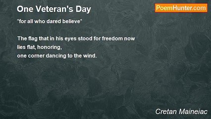 Cretan Maineiac - One Veteran's Day