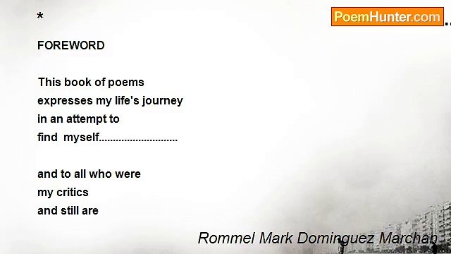 Rommel Mark Dominguez Marchan - * dubai........... book foreword