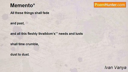 Ivan Vanya - Memento*