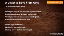 Pink Butterfly - A Letter to Boys From Girls
