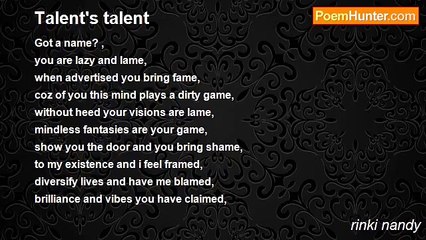 rinki nandy - Talent's talent