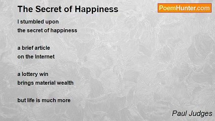 Paul Judges - The Secret of Happiness
