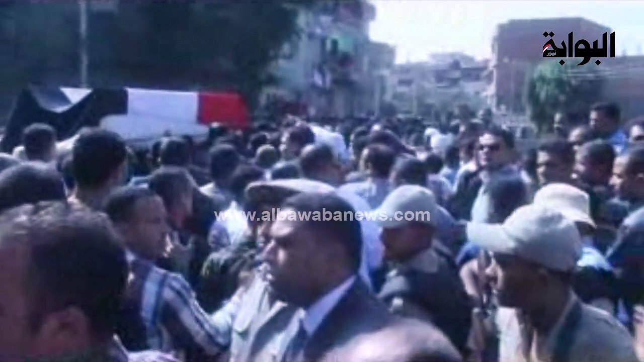 تشييع جثمان شهيد الهجوم علي سيارة شرطة فى الفيوم