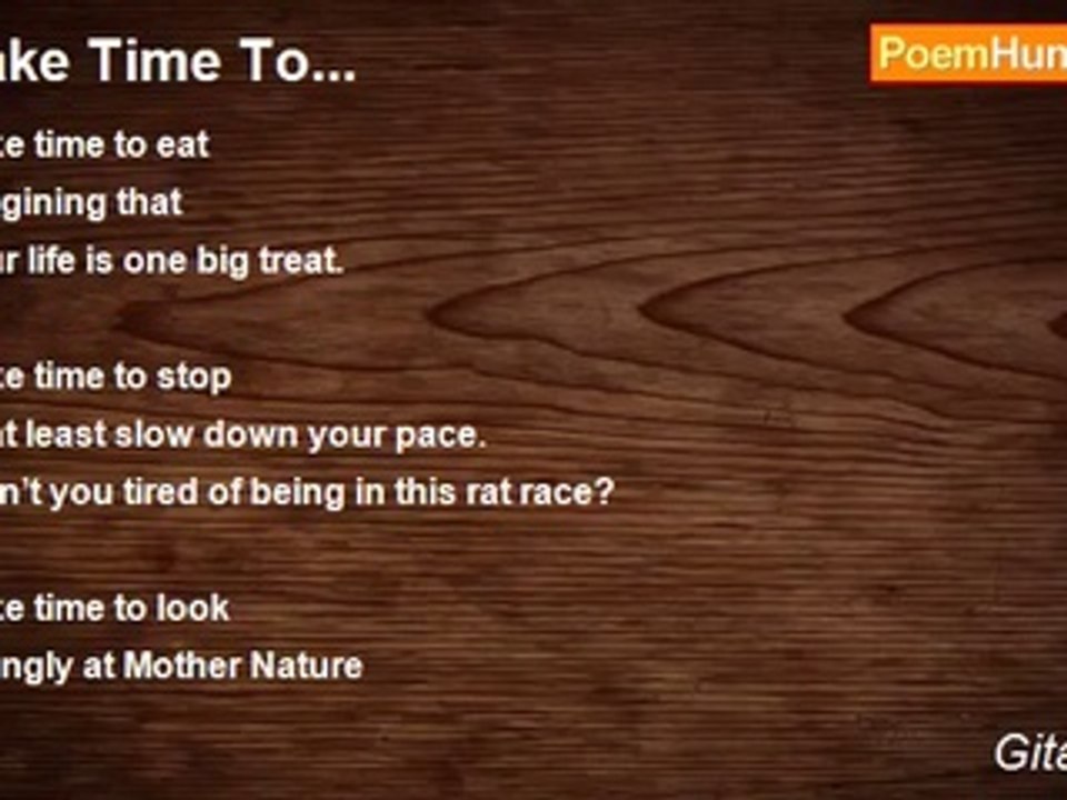 Gita Ashok - Take Time To...