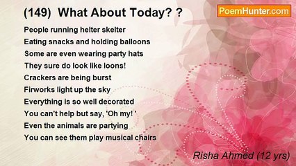 Risha Ahmed (12 yrs) - (149)  What About Today? ?