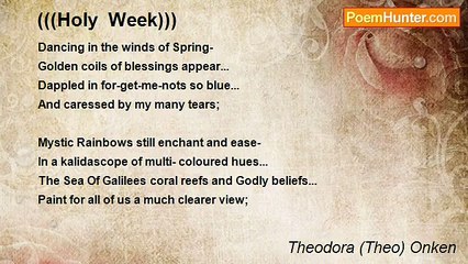 Theodora (Theo) Onken - (((Holy  Week)))
