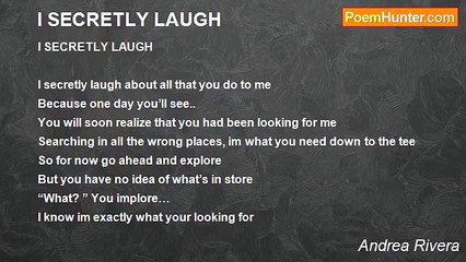 Andrea Rivera - 	I SECRETLY LAUGH
