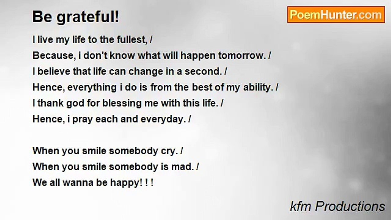 kfm Productions - Be grateful!