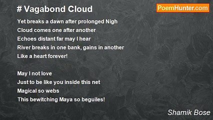 Shamik Bose - # Vagabond Cloud