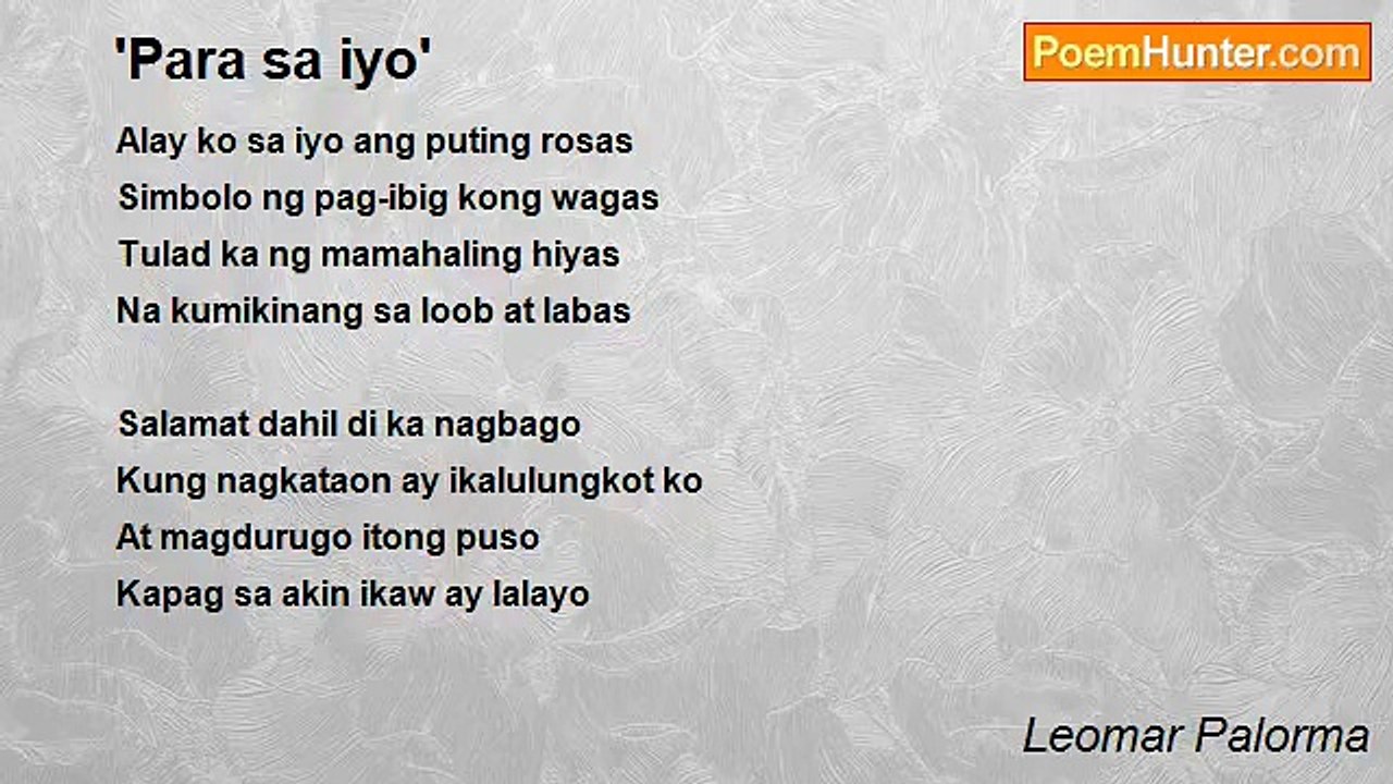 Leomar Palorma - 'Para sa iyo'