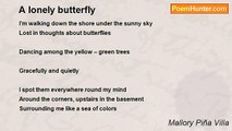 Mallory Piña Villa - A lonely butterfly