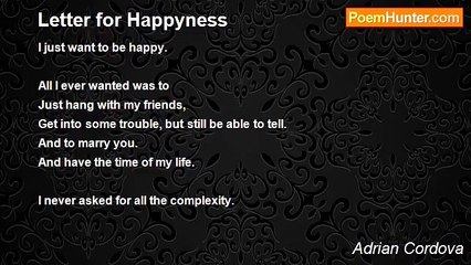Adrian Cordova - Letter for Happyness