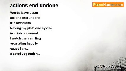 ONElia AVElar - actions end undone