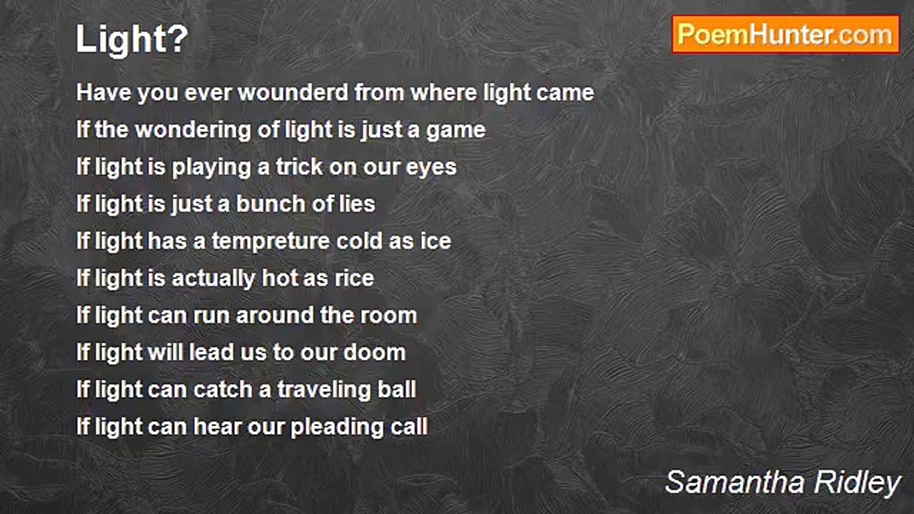 Samantha Ridley - Light?