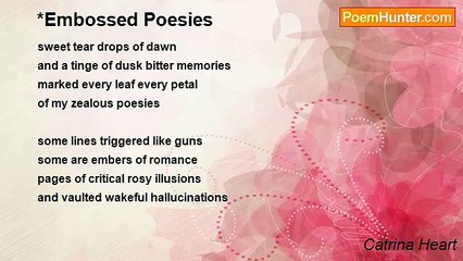 Catrina Heart - *Embossed Poesies