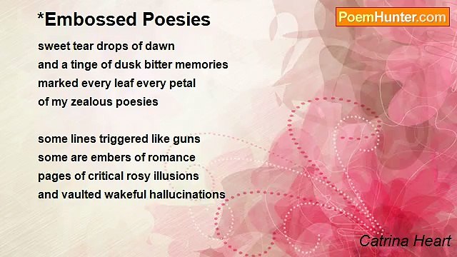Catrina Heart - *Embossed Poesies