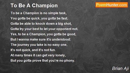 Brian Aji - To Be A Champion