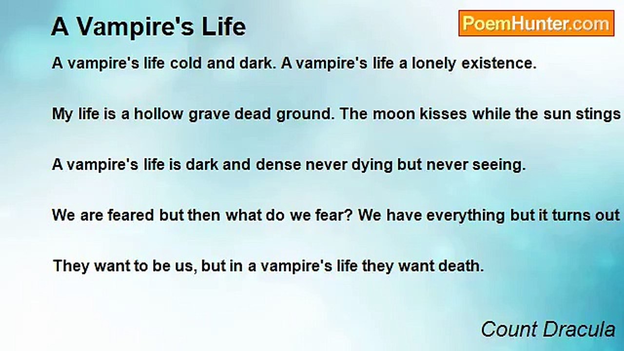 Count Dracula - A Vampire's Life