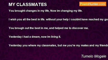 Tumelo Mogale - MY CLASSMATES