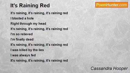 Cassandra Hooper - It's Raining Red