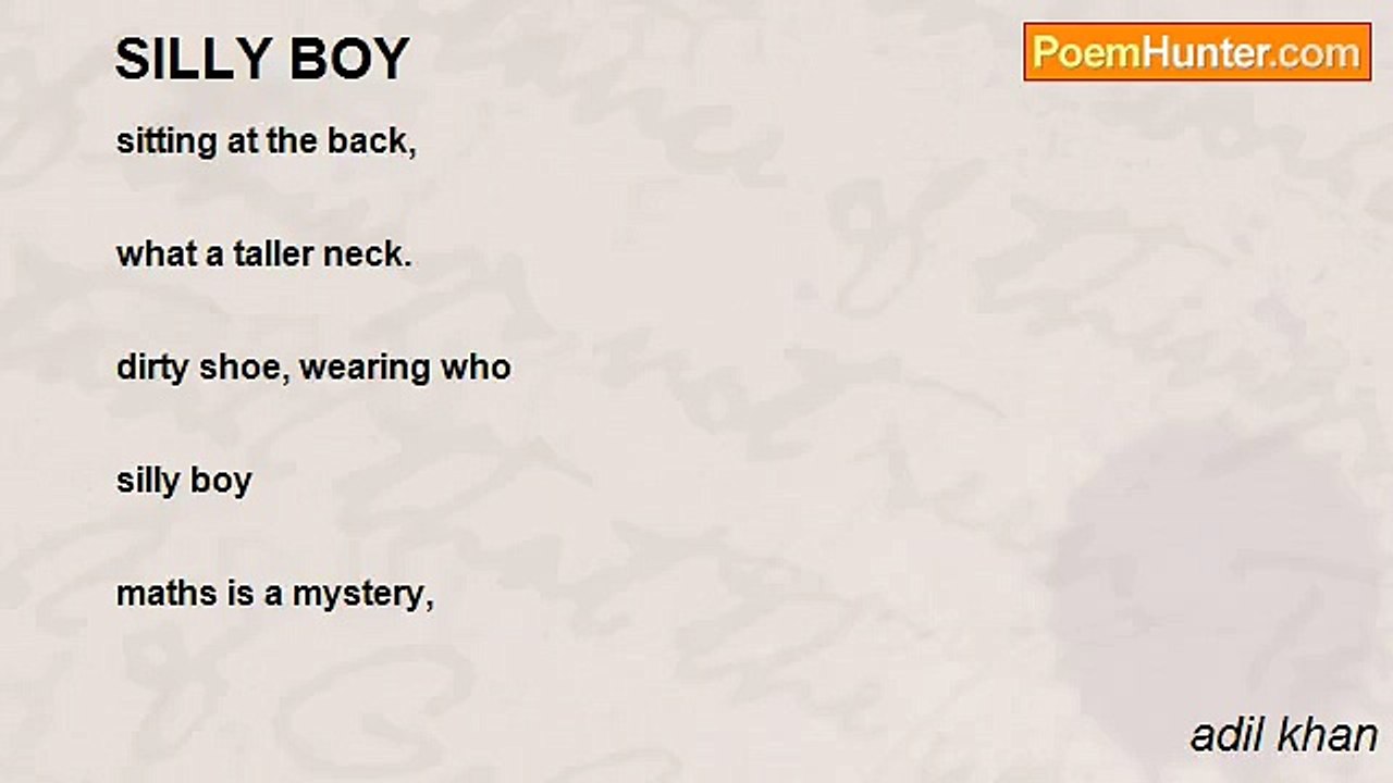 adil khan - SILLY BOY