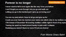 Putri Misnia Shary Bahri - Forever is no longer