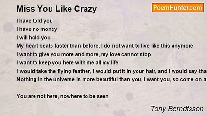Tony Berndtsson - Miss You Like Crazy