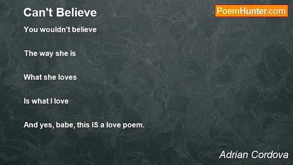 Adrian Cordova - Can't Believe