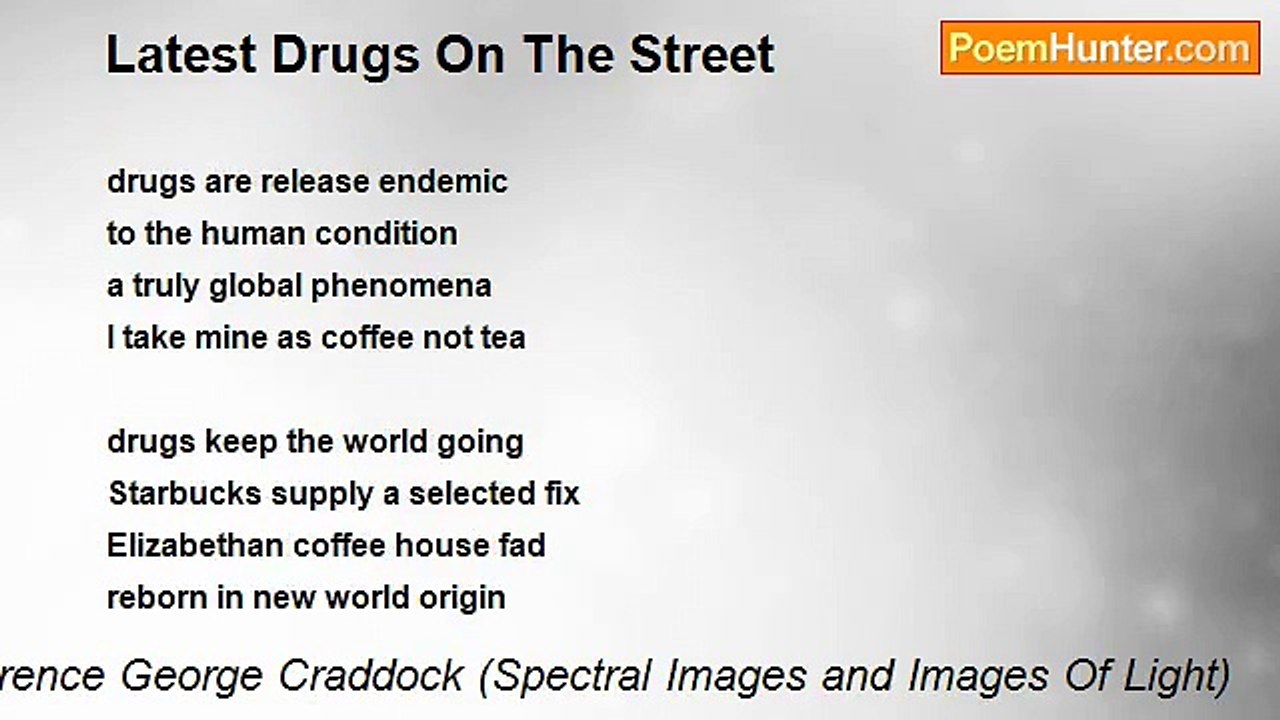 Terence George Craddock (Spectral Images and Images Of Light) - Latest Drugs On The Street