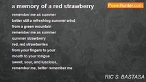 RIC S. BASTASA - a memory of a red strawberry