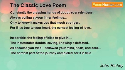 John Richey - The Classic Love Poem